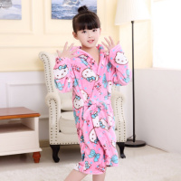 [促销]儿童睡衣新款法兰绒儿童睡袍秋冬季男女童小孩宝宝家居服浴袍保暖