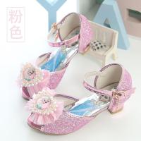[促销]女童高跟鞋儿童凉鞋女冰雪公主鞋女童凉鞋女学生韩版舞蹈爱莎