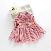 [促销]佛山童装女童秋装2017新款衬衫儿童刺绣长袖上衣休闲女中大童衬衣