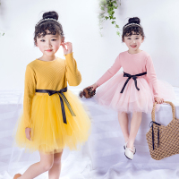 [促销][纯棉打底裙]女童连衣裙2018春秋装3-12岁中大童纱裙小女孩裙子