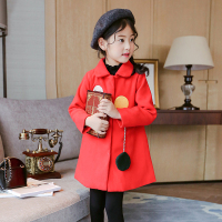 [促销][34.9断码亏本清仓,售完为止][漫恋]2018春季新款儿童上衣长袖中大童冬装外套潮女童装女大童呢子大衣
