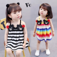 [促销]童装儿童夏装2018新款韩版女宝宝裙子夏小童带裙女童连衣裙潮