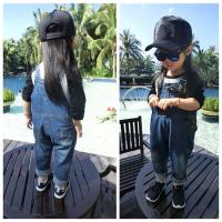 [促销]女童牛仔背带裤春装童裤儿童男童女宝宝背带裤子长裤韩版带裤薄