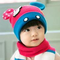 [促销]儿童帽子宝宝帽子婴儿帽子冬季儿童毛线帽宝宝护耳帽男童女童套帽