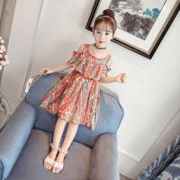 [促销]女童裙子2018新款夏装韩版童装女中大童雪纺裙夏季儿童连衣裙潮衣