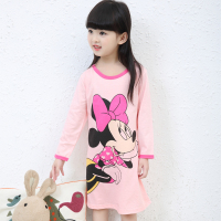 [促销]春秋女童睡裙长袖儿童睡衣女孩夏季短袖可爱宝宝中大童家居服裙子