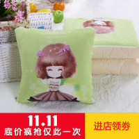[促销][数码印花 加厚宝宝绒]加厚卡通宝宝绒抱枕被 打开是被子合起来是抱枕学生上班族午休必备