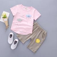 [促销]婴幼儿童短袖套装2018夏季韩版男童夏装1一2-3岁宝宝新款童装4潮