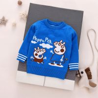 [促销]小猪佩琪2018春秋新款男女童纯棉针织衫婴儿宝宝套头毛衣纯棉开衫