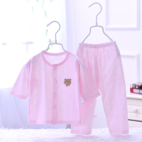 [促销]夏季宝宝套装短袖舒适婴儿衣服宝宝纯棉透气男童女童衣服长袖