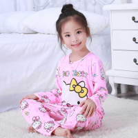 [促销]时尚精品小孩春夏季男童睡衣女童长短袖睡衣男女孩童装家居服套装