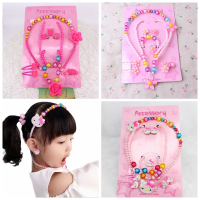 [促销]女童项链饰套装儿童生日礼品玩具女孩小孩卡通KT公主花项链