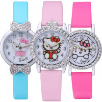 [促销]中小学生儿童手表男女孩卡通手表女童表小孩电子表KT猫米奇手表