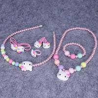 [促销][人气]儿童项链手链戒指耳夹耳环箍绳对夹边夹饰品套装