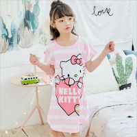 [促销]女童睡裙夏季薄款儿童睡衣卡通长袖睡裙女孩春秋小孩宝宝短袖睡裙