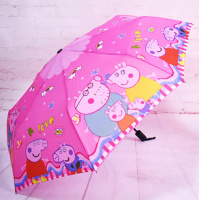 [促销]卡通儿童雨伞全自动三折伞小孩小学生雨伞男女孩公主折叠伞遮阳伞