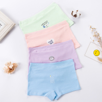 [促销]5条装纯棉儿童内裤女童平角裤小孩女孩小学生中大童四角短底裤头