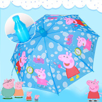 [促销]防水套儿童雨伞男女孩小猪佩奇卡通雨伞小学生遮阳伞长柄自动雨伞