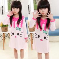 [促销]女童睡裙长袖棉质可爱公主连衣裙中大童家居服女孩卡通小女孩睡裙