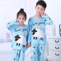 [促销]春夏长袖儿童睡衣小孩男童女童家居服薄款短袖夏男女孩童装空服