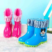 [促销]儿童雨鞋新款卡通儿童雨靴胶鞋水鞋保暖防滑中筒水靴雨鞋四季可穿