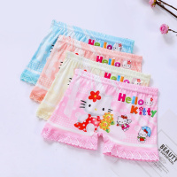 [促销]4条装女童内裤卡通可爱儿童内裤小女孩蕾丝边平角内裤宝宝小孩子