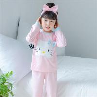 [促销][送带]儿童睡衣长袖套装棉质女童小孩子家居服女孩宝宝中大童