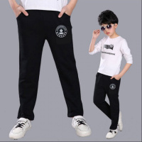 [促销]冬季儿童运动裤男中大童裤子男孩纯棉运动裤儿童针织长裤休闲裤