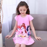 [促销]儿童睡衣女夏季女童睡裙宝宝短袖薄款小女孩公主连衣裙夏天家居服