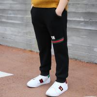 [促销]男童裤子2018秋冬新款儿童运动长裤薄款中大童加绒弹力裤男孩潮