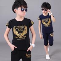 [促销]童装男童夏装2018新款套装男孩中大童12儿童夏季短袖10男装15岁潮
