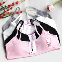 [促销]买2送1女童裹胸带育期少女内衣海绵垫带背心内衣无后扣抹胸