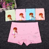 [促销][4条盒装]有机棉女童短裤儿童内裤女童平角裤 可爱卡通中大童四角裤儿童内裤纯棉 童裤