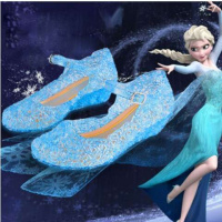 [促销][水晶洞洞鞋]夏季冰雪奇缘Frozen灰姑娘苏菲亚女童公主儿童童鞋小女生洞洞舞蹈小女孩水晶鞋小女童水晶鞋宝宝高跟