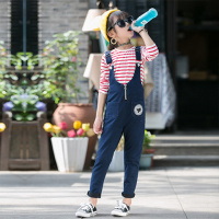 [促销]童装秋天宝宝裤子女孩牛仔裤女宝宝带裤潮儿童牛仔背带裤女童牛仔背带长裤女宝宝秋装女宝宝牛仔长裤潮女孩子牛仔背带裤