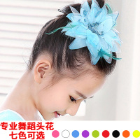 [促销]头花儿童头饰女童演出新娘幼童夹子夹舞蹈表演手花羽毛女孩幼儿