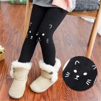 [促销]儿童裤子女童加绒打底裤女孩秋冬保暖外穿七彩棉一体裤加绒连裤袜