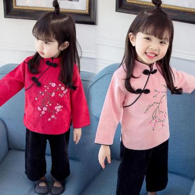 [促销]女宝宝唐装古装汉服秋季套装女童0-1-2-3岁4婴儿衣服复古中国风潮