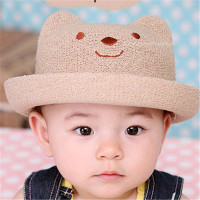 [促销]送袜子儿童帽子2-6岁宝宝帽子盆帽遮阳帽男女童礼帽小熊帽渔夫帽