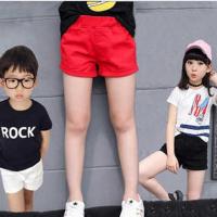 [促销][100-140儿童棉质热裤]小小哲男童女童弹力短裤夏季中大童糖果色休闲韩版儿童热裤子包邮潮糖果色短裤儿童松紧腰