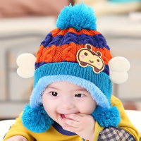 [促销]儿童帽子女宝宝帽子婴儿帽子冬天男童毛线帽针织帽毛绒帽冬帽童帽