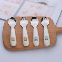 [促销]304不锈钢儿童餐具套装婴儿辅食碗宝宝叉子勺子学吃饭便携套装