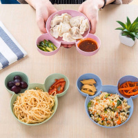 [促销]小麦秸秆材质儿童餐具套装,儿童餐具碗儿童餐具三件套儿童餐具盘