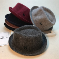 [促销]儿童羊毛爵士帽秋冬新款男女童帽子礼帽小孩毛绒保暖潮儿童帽女帽