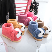 [促销]冬季棉拖鞋女儿童居家室内防滑一家三口情侣卡通狗狗亲子毛毛鞋男