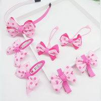 [促销]韩版儿童箍头箍套装蝴蝶结BB夹圈皮筋夹头花无耳洞耳环戒指