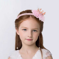 [促销]儿童皇冠箍韩版女童带齿防滑流苏耳坠小公主生日耳环头饰品