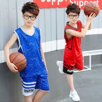 [促销]儿童篮球服套装夏装男童无袖运动两件套胖孩子速干背心青少年球衣
