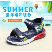 [促销]男童凉鞋真皮2018夏季新款女童中大童学生男孩软底儿童弹簧沙滩鞋