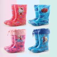 [促销]儿童高筒卡通雨鞋雨靴加绒水鞋防滑宝宝水鞋保暖学生亲子雨胶鞋
